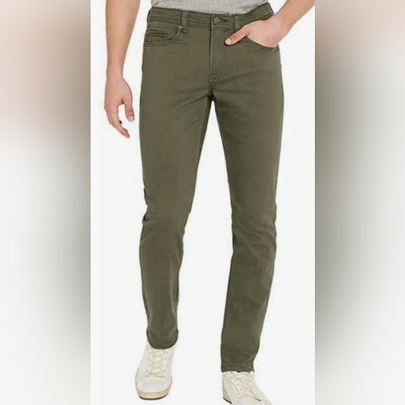 David Bitton Buffalo Six-x Straight Stretch Olive Green Pants 30 X 30 - Picture 1 of 6